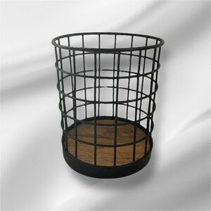 Iron and Mangowood Utensil Holder by Threshold